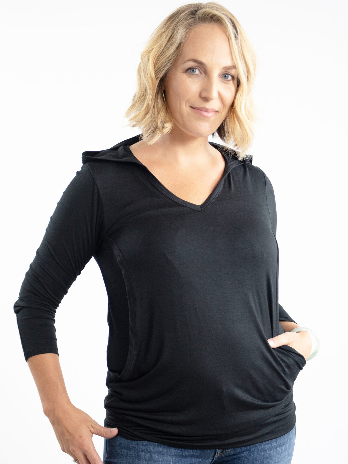 Natalie Nursing Hoodie Tops alex & harry Black 1 