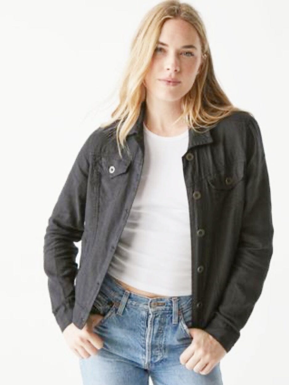 Linen Jean Jacket by Michael Stars Tops Michael Stars 