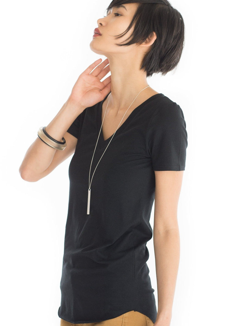 Essential Short Sleeve Tops alex & harry black your essential v neck tee for pregnancy, maternity tee and and beyond. beloved for bump and beyond.