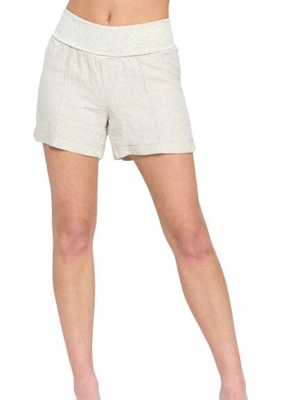 Lara Linen Shorts Bottoms mom fave Natural S 